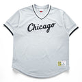 Mitchell & Ness メッシュ ゲームシャツ Vネック Tシャツ L グレー COOPERSTOWN COLLECTION MLB CHICAGO