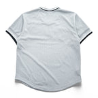 Mitchell & Ness メッシュ ゲームシャツ Vネック Tシャツ L グレー COOPERSTOWN COLLECTION MLB CHICAGO