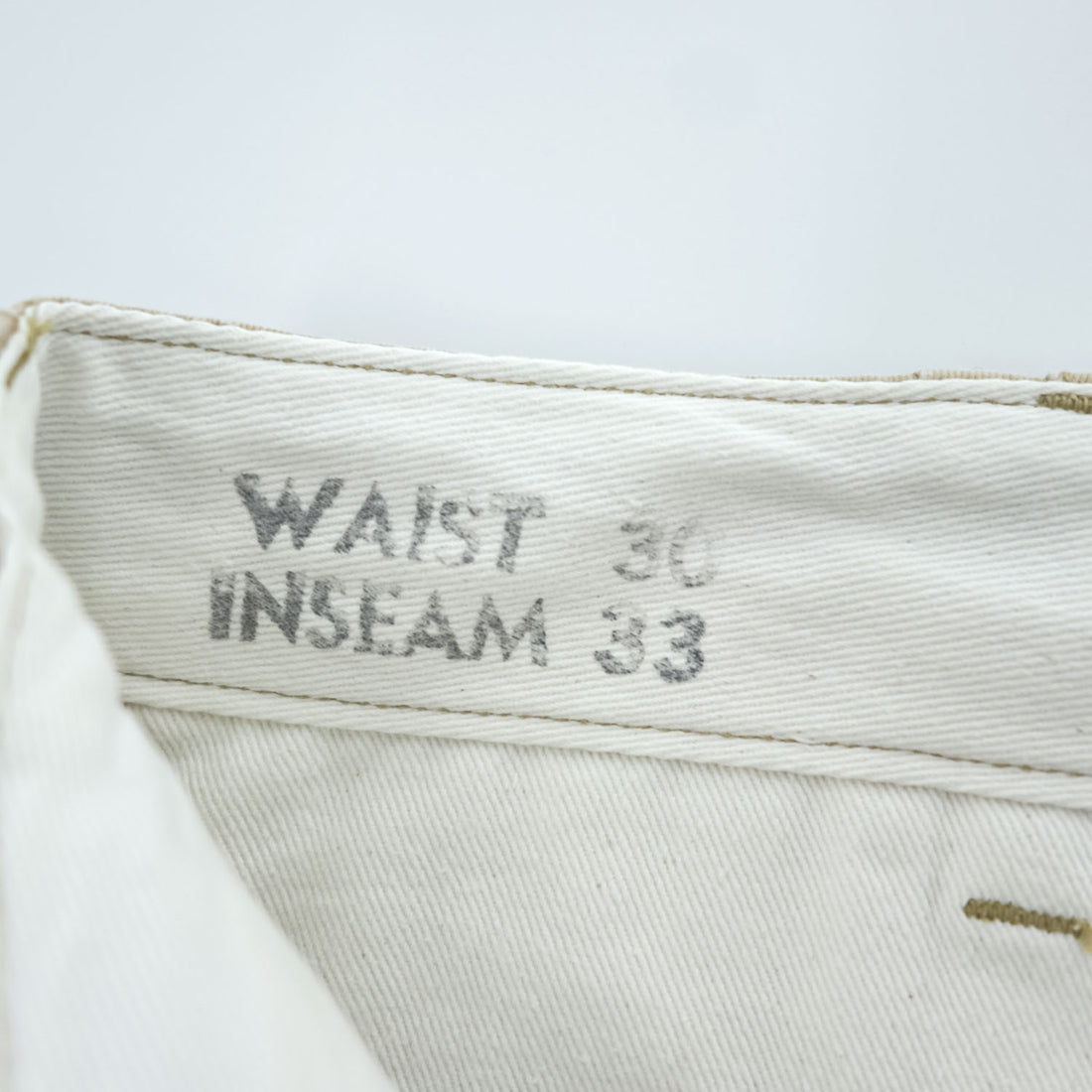 BUZZ RICKSON'S Japan-Made Military Chino Pants, Size M, Beige, Original Spec BR40025