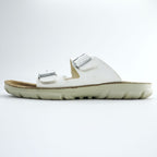 BIRKENSTOCK German-made sandals, US size 8.5, white, Arizona.