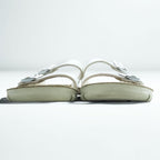 BIRKENSTOCK German-made sandals, US size 8.5, white, Arizona.