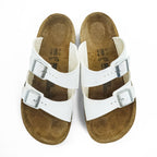BIRKENSTOCK German-made sandals, US size 8.5, white, Arizona.