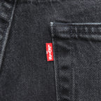 Levi's 501 '93 CROP JEANS ビッグE デニムパンツ ジーンズ W32 ブラック レザーパッチ ボタンフライ PREMIUM 29098-0000
