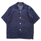 Needles カバナシャツ Cabana Shirt オープンカラー 半袖 シャツ M ネイビー 総柄 ペイズリー 開襟 日本製