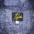 Needles カバナシャツ Cabana Shirt オープンカラー 半袖 シャツ M ネイビー 総柄 ペイズリー 開襟 日本製