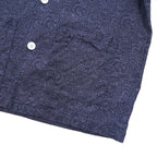 Needles カバナシャツ Cabana Shirt オープンカラー 半袖 シャツ M ネイビー 総柄 ペイズリー 開襟 日本製