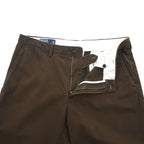 Polo Ralph Lauren 90s Vintage Polo Chino Pants, Size L, Brown, Wide Fit, Small Pony Logo Embroidery, PROSTON PANT, Tapered