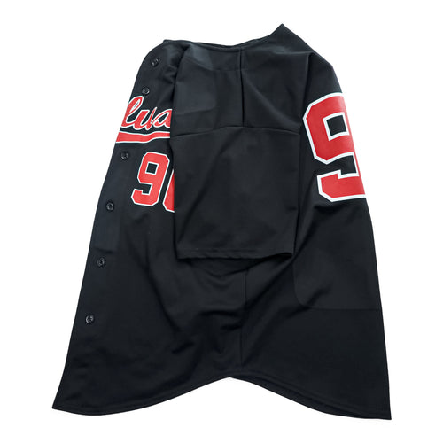 90年代 USA製 ヴィンテージ ベースボールシャツ 半袖シャツ XL ブラック TEAMWORK ATHLETIC APPAREL DELUXE ナンバリング