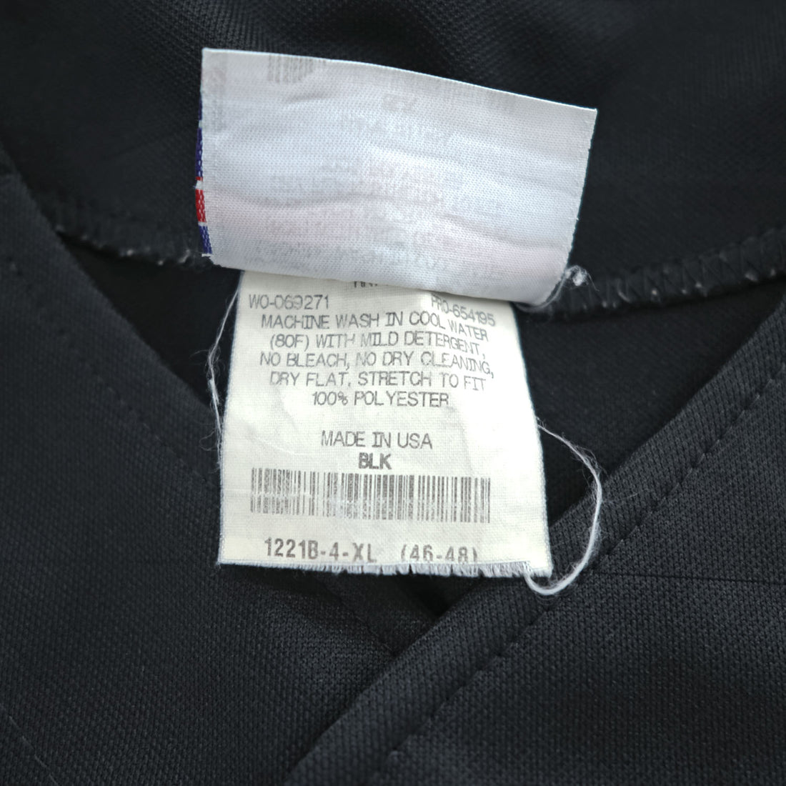 Vintage 90s Teamwork Athletic Apparel Deluxe 90 Black Baseball Jersey Made in USA Size XL 46-48