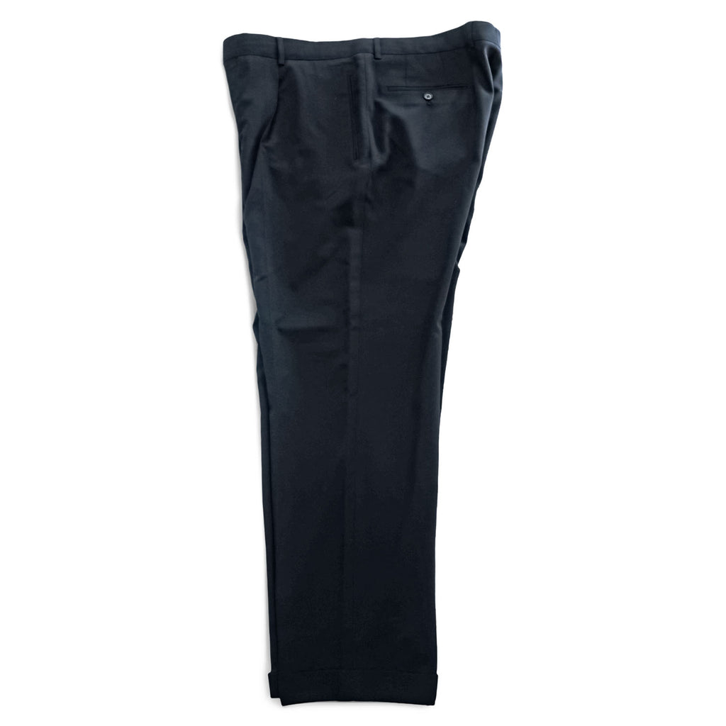 HUGO BOSS Slacks Pants XL Black Wide Tuck Pleated Double Cuff