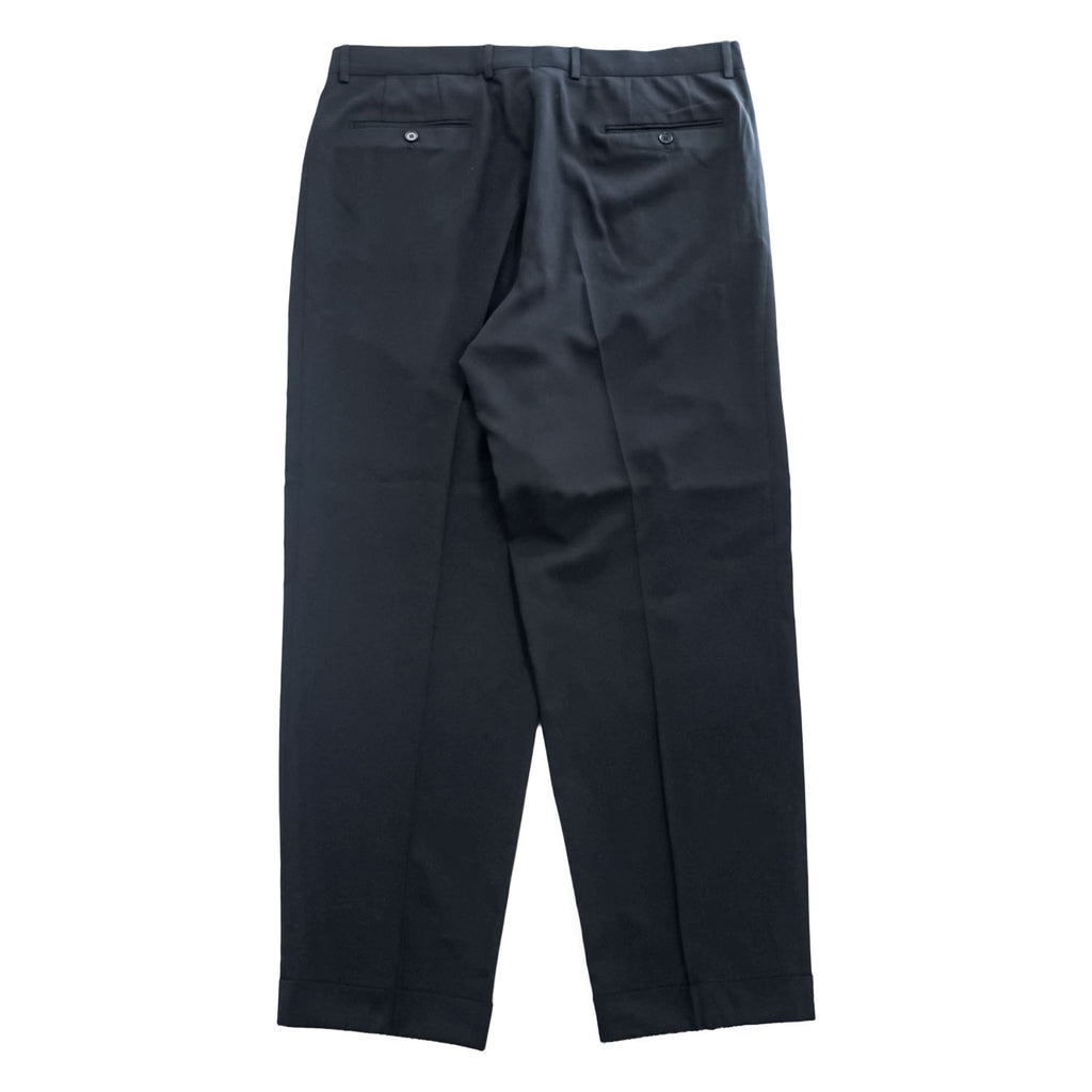 HUGO BOSS Slacks Pants XL Black Wide Tuck Pleated Double Cuff
