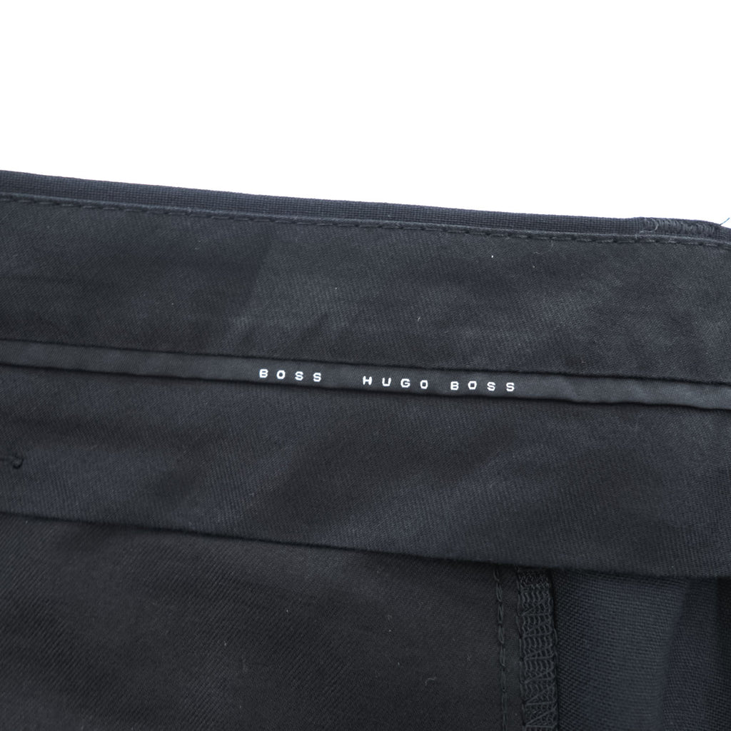 HUGO BOSS Slacks Pants XL Black Wide Tuck Pleated Double Cuff