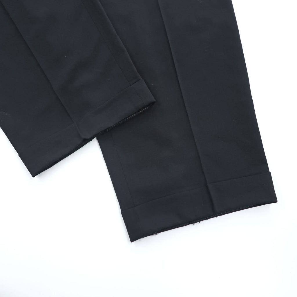 HUGO BOSS Slacks Pants XL Black Wide Tuck Pleated Double Cuff