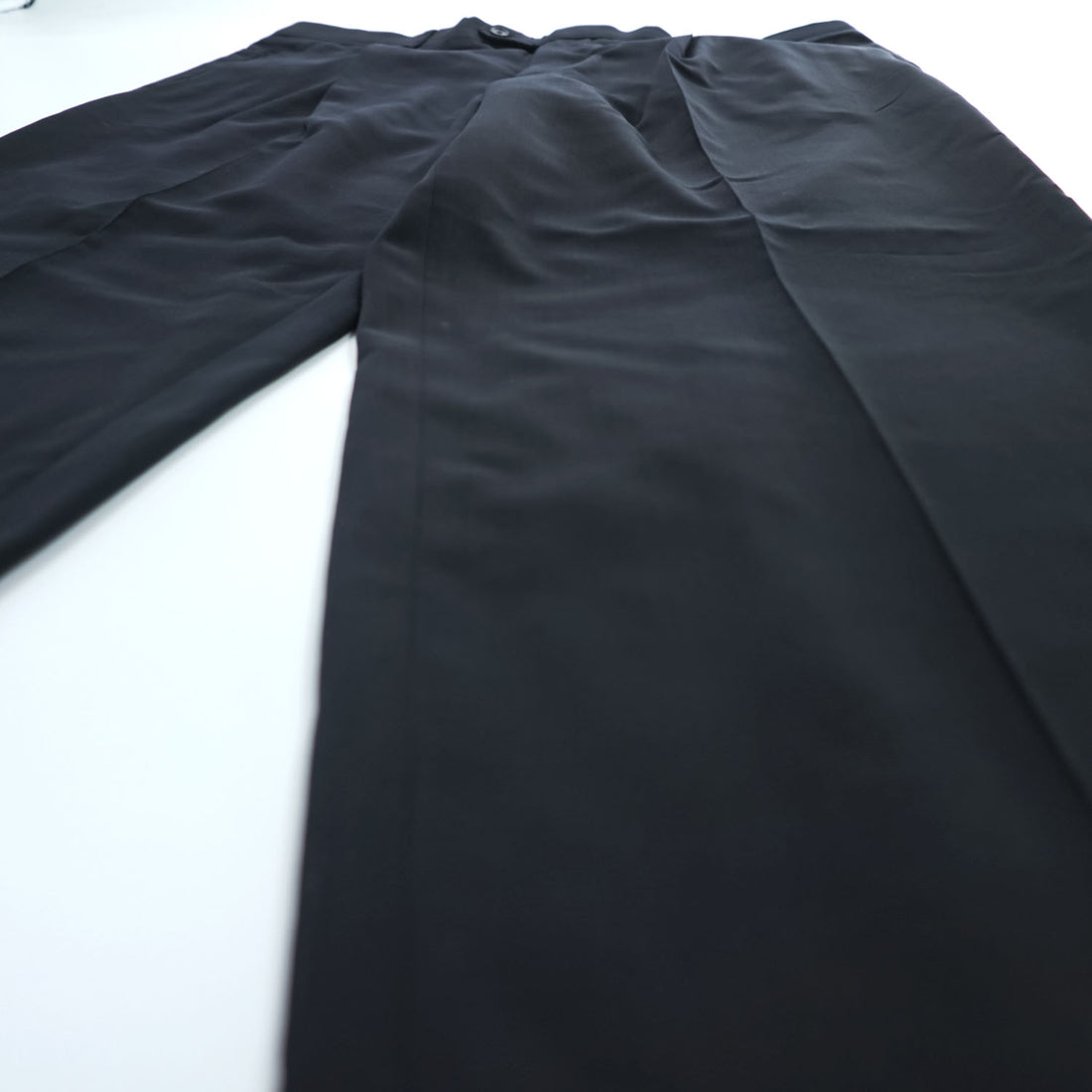 HUGO BOSS Slacks Pants XL Black Wide Tuck Pleated Double Cuff