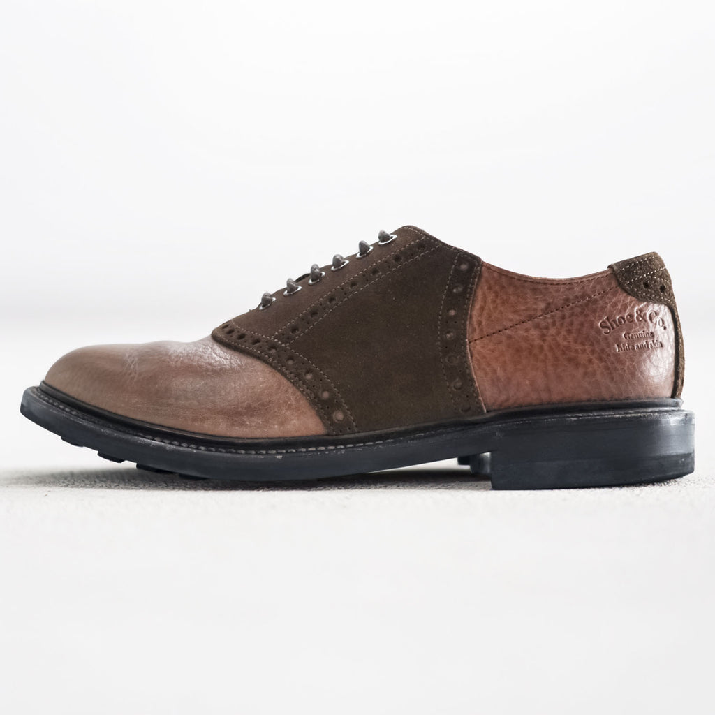REGAL Shoe & Co. 802S Brown Leather Suede Saddle Shoes Made in England Size 27cm