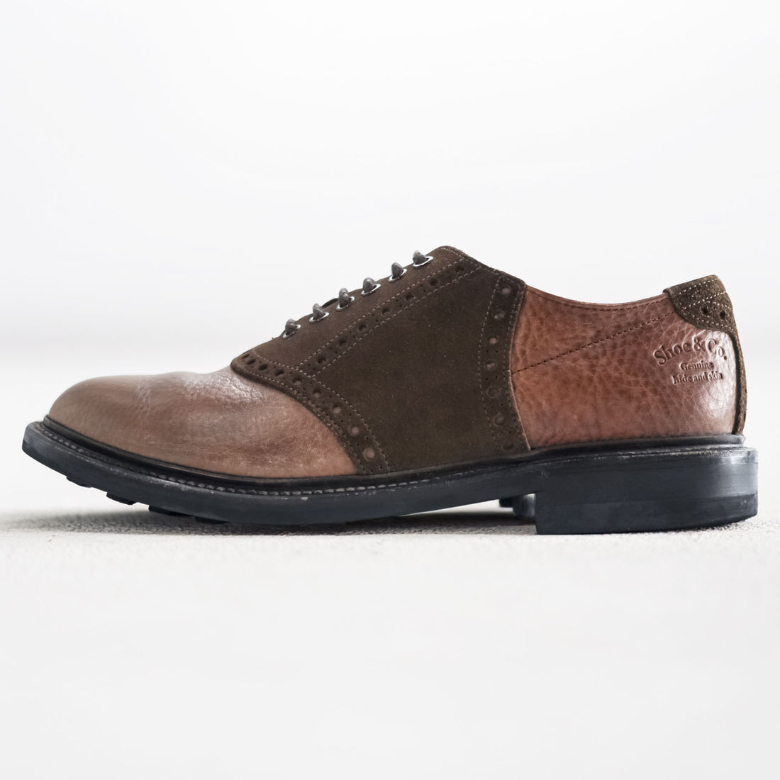 REGAL Shoe & Co. 英国製 サドルシューズ  コンビレザー ドレスシューズ 革靴 27cm グッドイヤーウェルト製法 GENUINE HIDE AND SKIN 802S