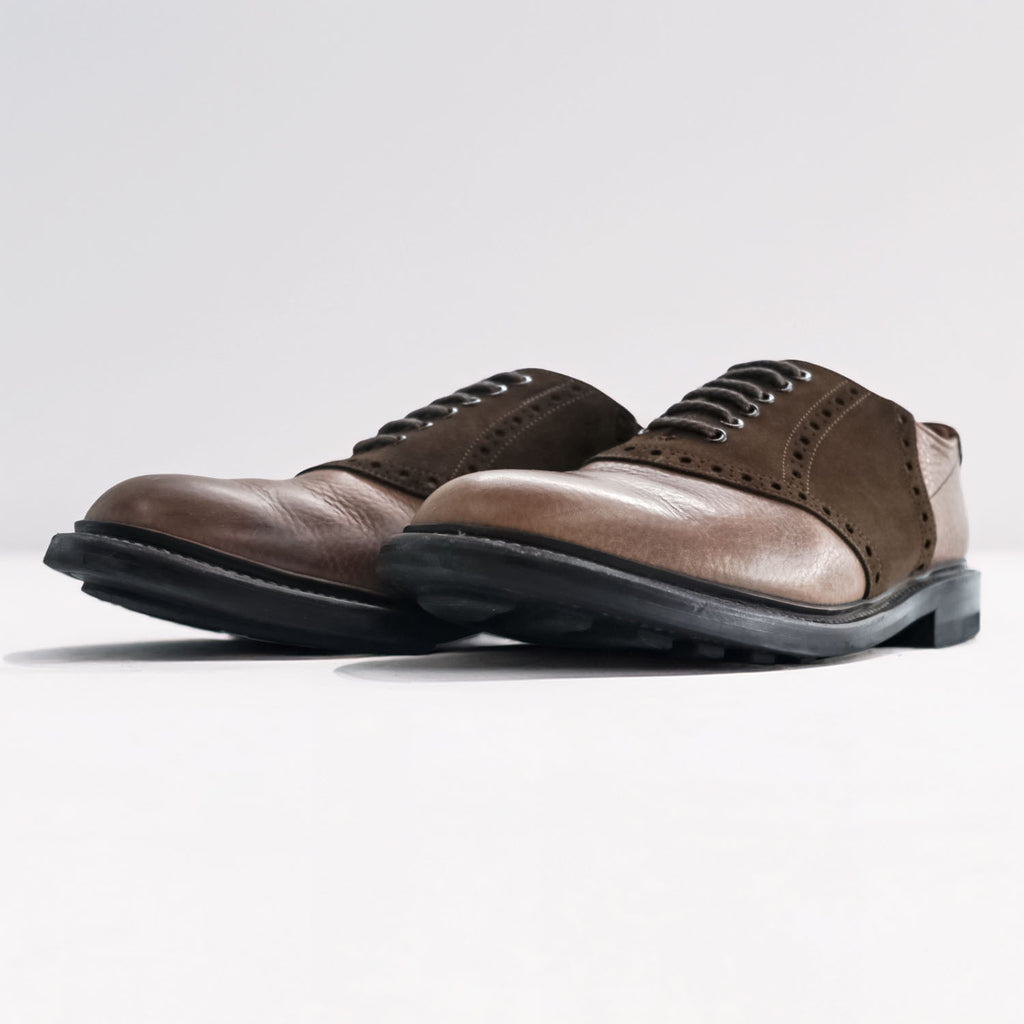 REGAL Shoe & Co. 802S Brown Leather Suede Saddle Shoes Made in England Size 27cm