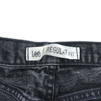 Lee ブラック フェード デニムパンツ ジーンズ W34 L34 REGULAR FIT ジッパーフライ 2008908