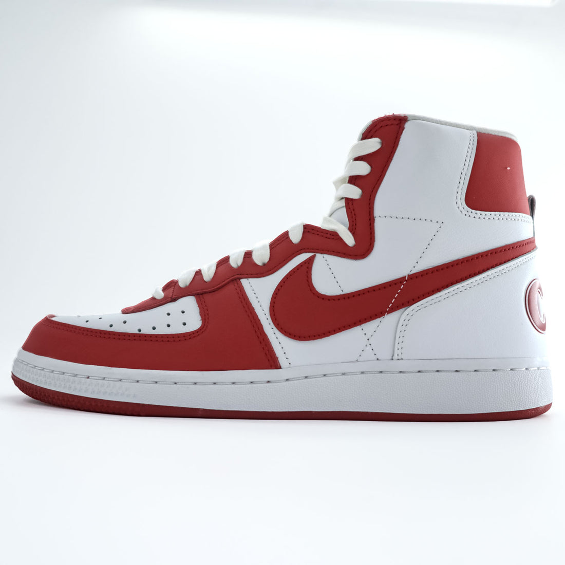COMME des GARCONS HOMME PLUS Hi-Sneakers US11 Red, White × Nike Terminator High Red FD4159-102