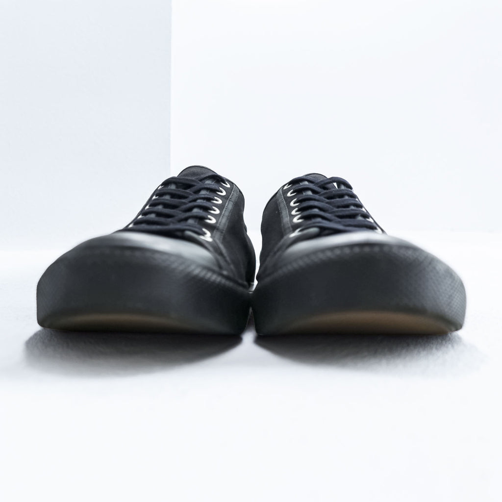 RRL Double RL Ralph Lauren Mayport Black Canvas Low Top Sneakers Rubber Toe Cap Men’s US 11