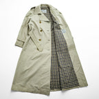 Aquascutum 70年代 英国製 ヴィンテージ トレンチコート XL ベージュ ベルト付 aqua5 イングランド製