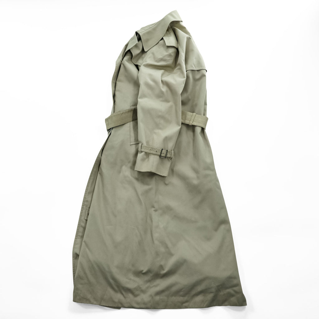 Aquascutum 70年代 英国製 ヴィンテージ トレンチコート XL ベージュ ベルト付 aqua5 イングランド製