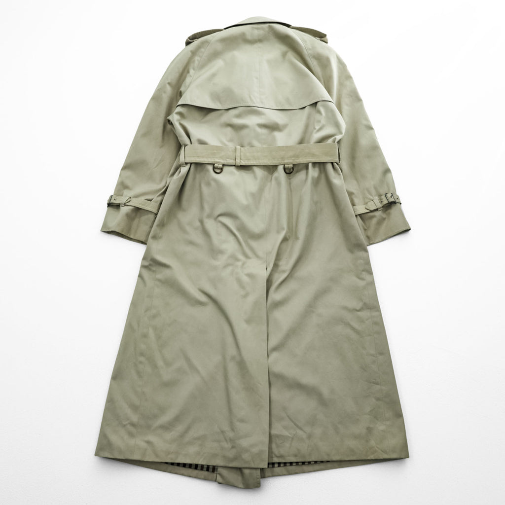 Aquascutum 70年代 英国製 ヴィンテージ トレンチコート XL ベージュ ベルト付 aqua5 イングランド製