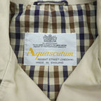 Aquascutum 70年代 英国製 ヴィンテージ トレンチコート XL ベージュ ベルト付 aqua5 イングランド製