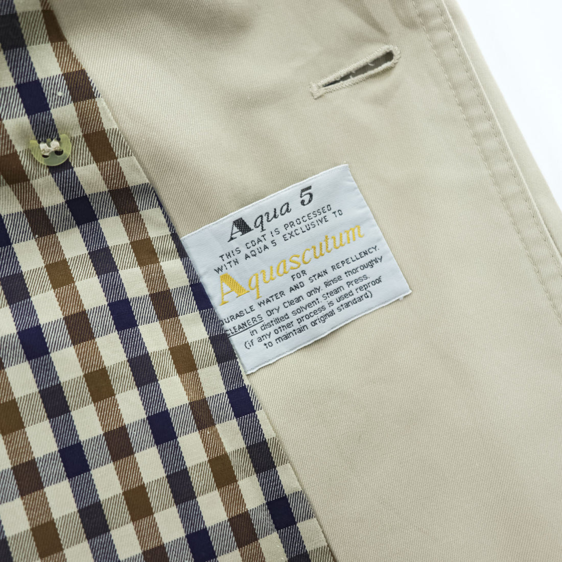 Aquascutum 70年代 英国製 ヴィンテージ トレンチコート XL ベージュ ベルト付 aqua5 イングランド製