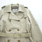 Aquascutum 70年代 英国製 ヴィンテージ トレンチコート XL ベージュ ベルト付 aqua5 イングランド製