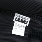 ISSEY MIYAKE FETE Black Pleated Short Sleeve Round Neck Top Size 2 Japan