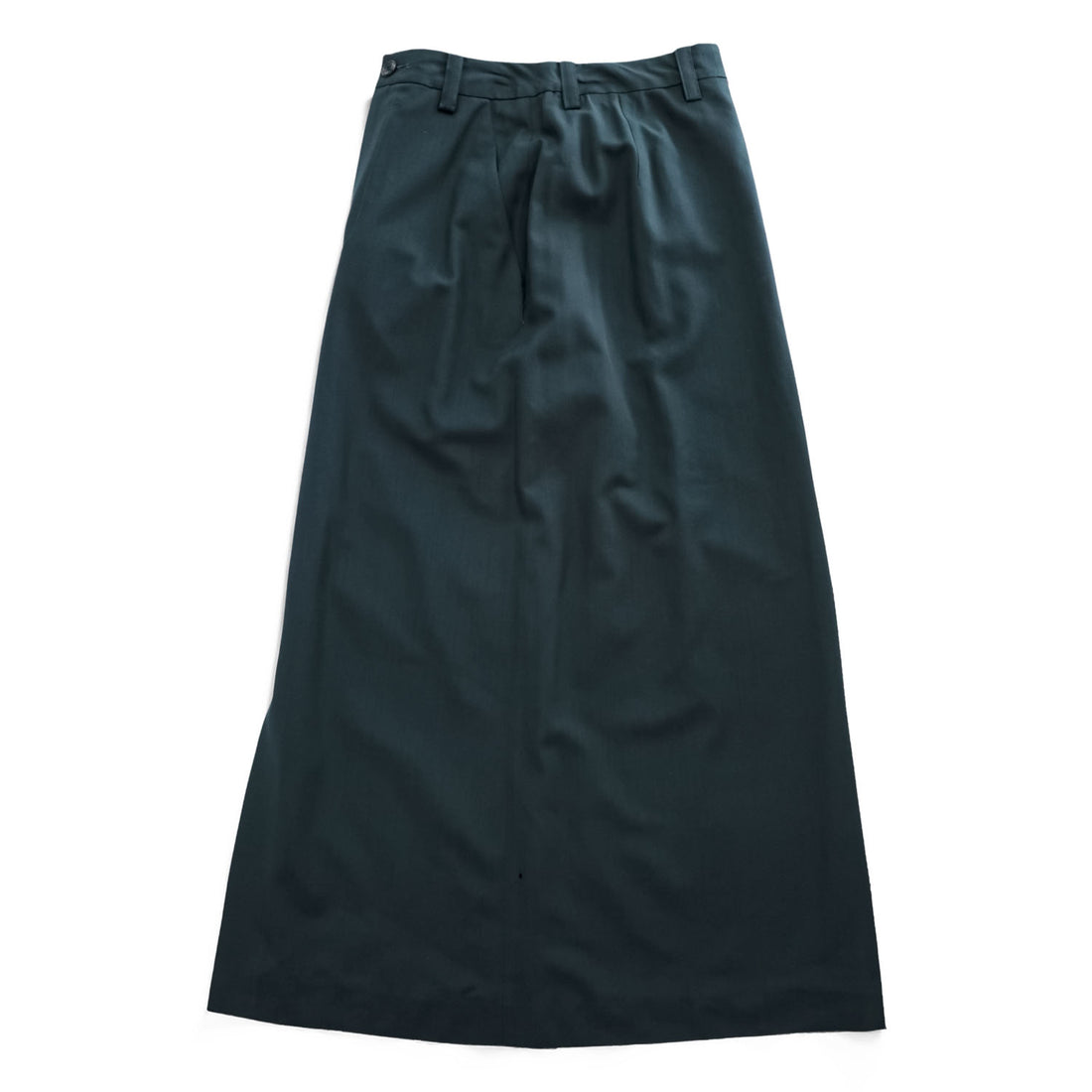 ISSEY MIYAKE Black Cotton Front Slit Maxi Skirt JP L Cupro Lining Made in Japan IM51-FG106