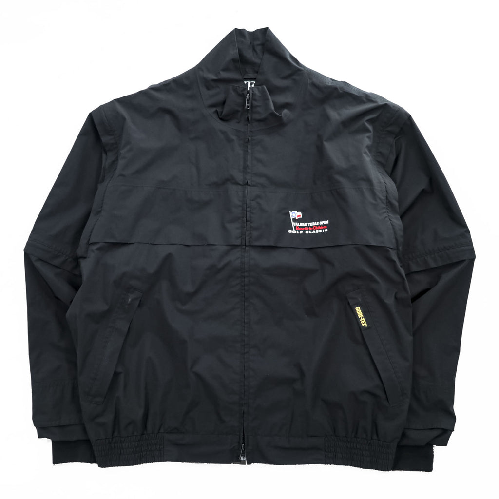 Zero Restriction Gore-Tex Convertible Golf Jacket Black Zip-Off Sleeve Vest Size L