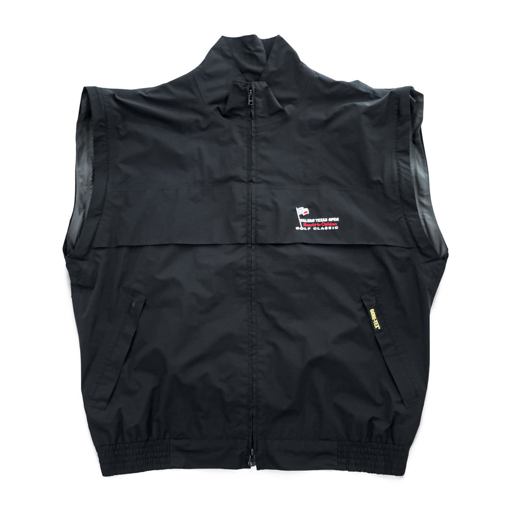 Zero Restriction Gore-Tex Convertible Golf Jacket Black Zip-Off Sleeve Vest Size L