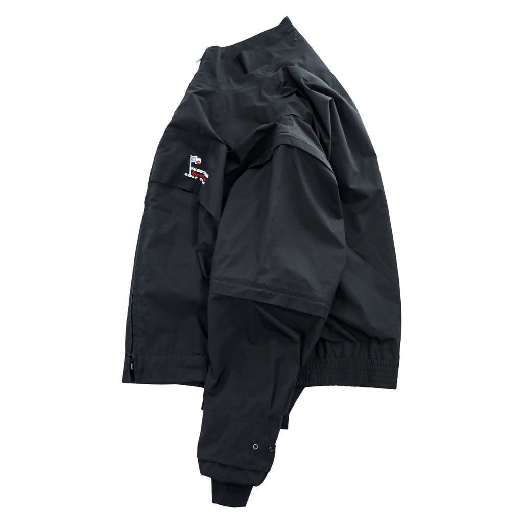 Zero Restriction Gore-Tex Convertible Golf Jacket Black Zip-Off Sleeve Vest Size L