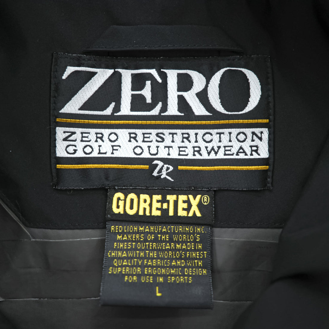 Zero Restriction Gore-Tex Convertible Golf Jacket Black Zip-Off Sleeve Vest Size L