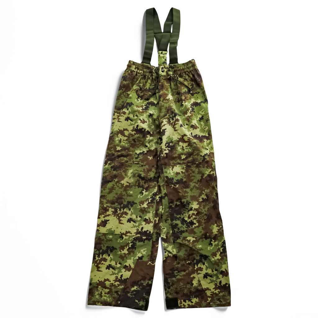 Italian Army E.I. Vegetato Camo Waterproof Overpants Suspenders PTFE Membrane Size 48