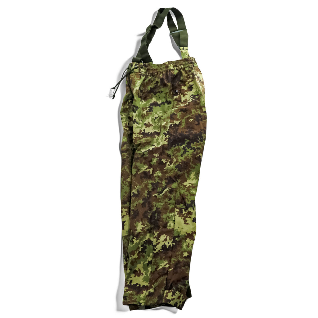 Italian Army E.I. Vegetato Camo Waterproof Overpants Suspenders PTFE Membrane Size 48