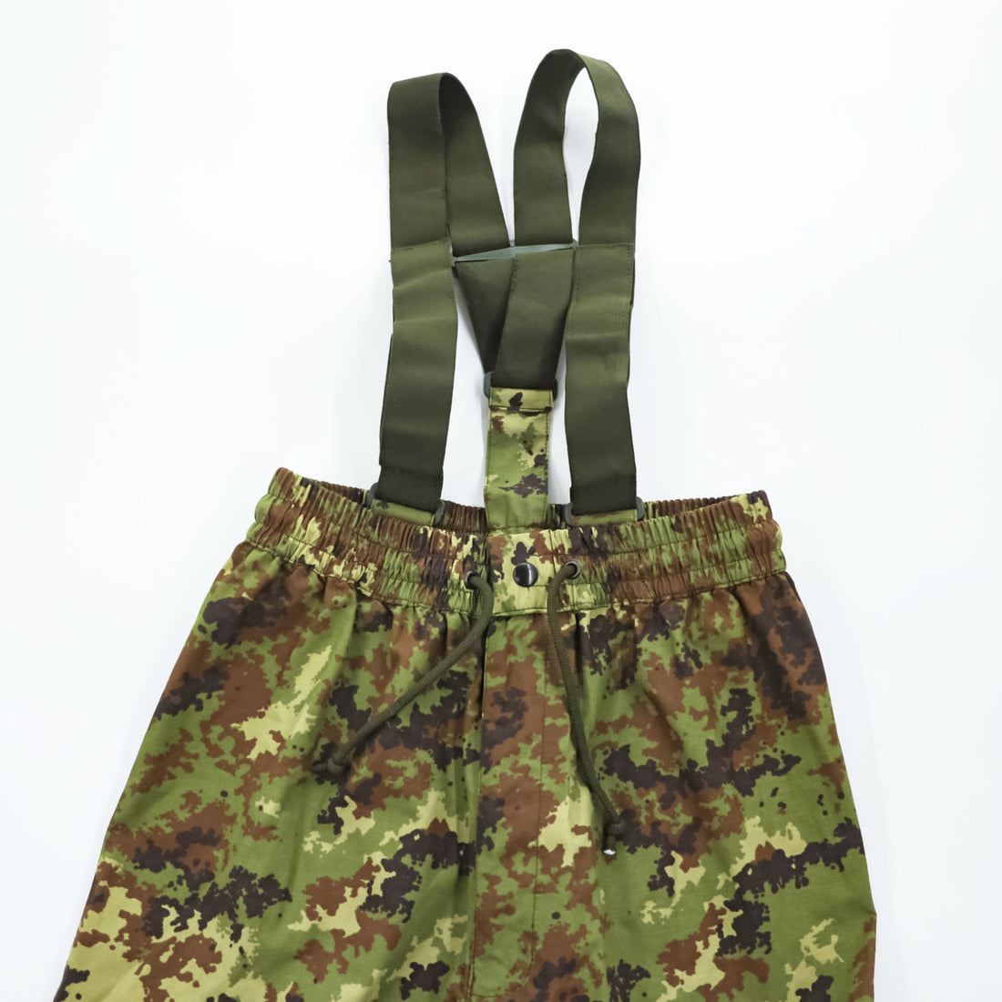 Italian Army E.I. Vegetato Camo Waterproof Overpants Suspenders PTFE Membrane Size 48