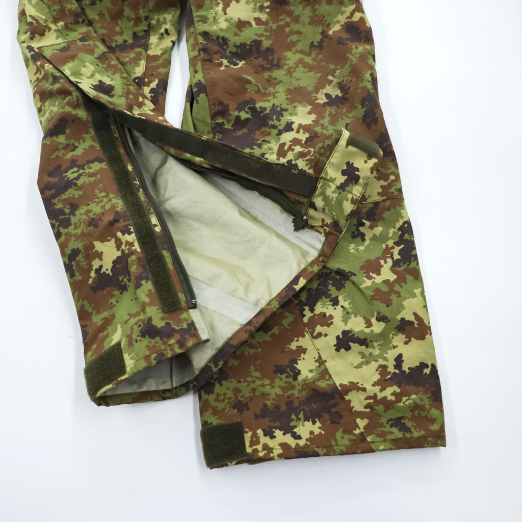 Italian Army E.I. Vegetato Camo Waterproof Overpants Suspenders PTFE Membrane Size 48