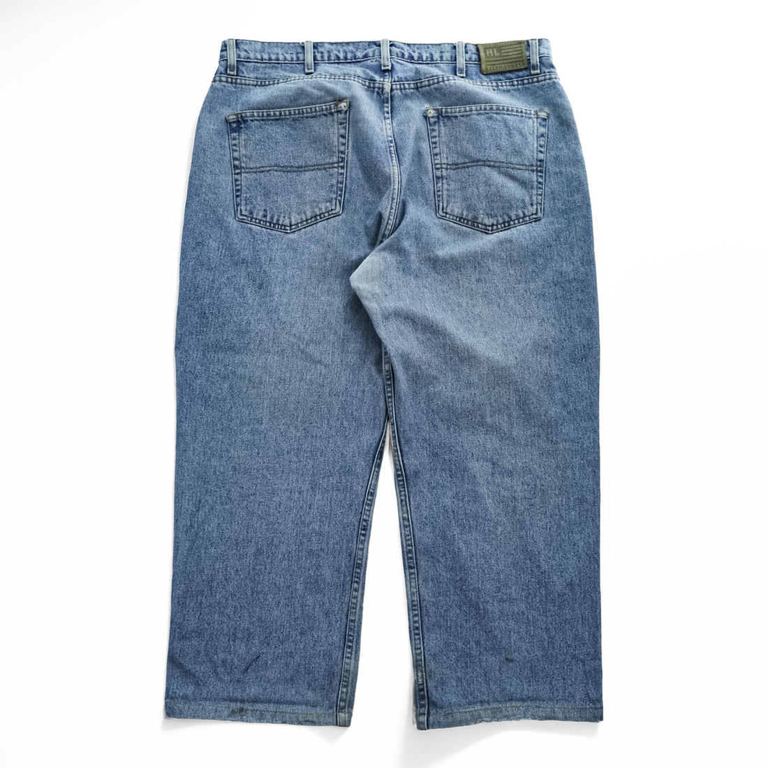 POLO JEANS CO. RALPH LAUREN RL 90年代 ヴィンテージ デニムパンツ ジーンズ XL インディゴ CLASSIC ジッパーフライ レザーパッチ