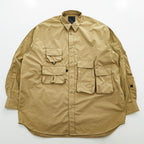 DAIWA PIER39 マルチポケット イージーシャツ 長袖シャツ M ベージュ Mulch Pocket Easy Shirt 撥水 オーバーサイズ BE-85020