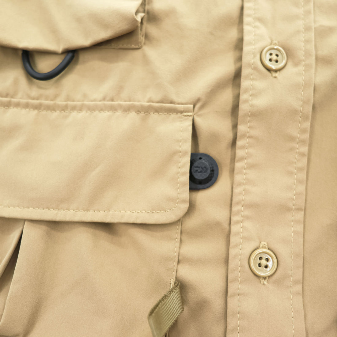 DAIWA PIER39 マルチポケット イージーシャツ 長袖シャツ M ベージュ Mulch Pocket Easy Shirt 撥水 オーバーサイズ BE-85020