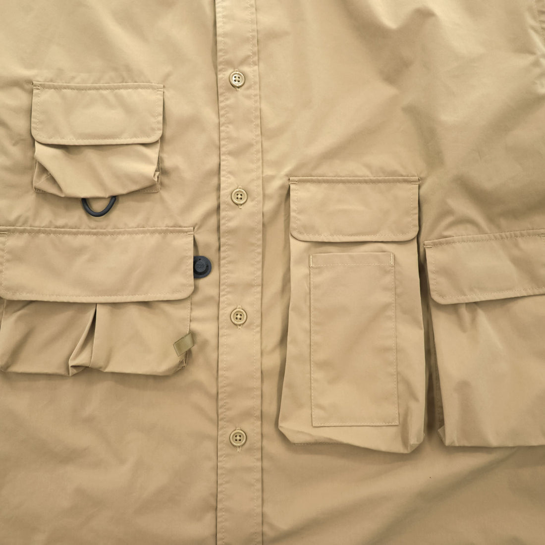 DAIWA PIER39 マルチポケット イージーシャツ 長袖シャツ M ベージュ Mulch Pocket Easy Shirt 撥水 オーバーサイズ BE-85020