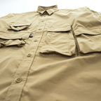 DAIWA PIER39 マルチポケット イージーシャツ 長袖シャツ M ベージュ Mulch Pocket Easy Shirt 撥水 オーバーサイズ BE-85020