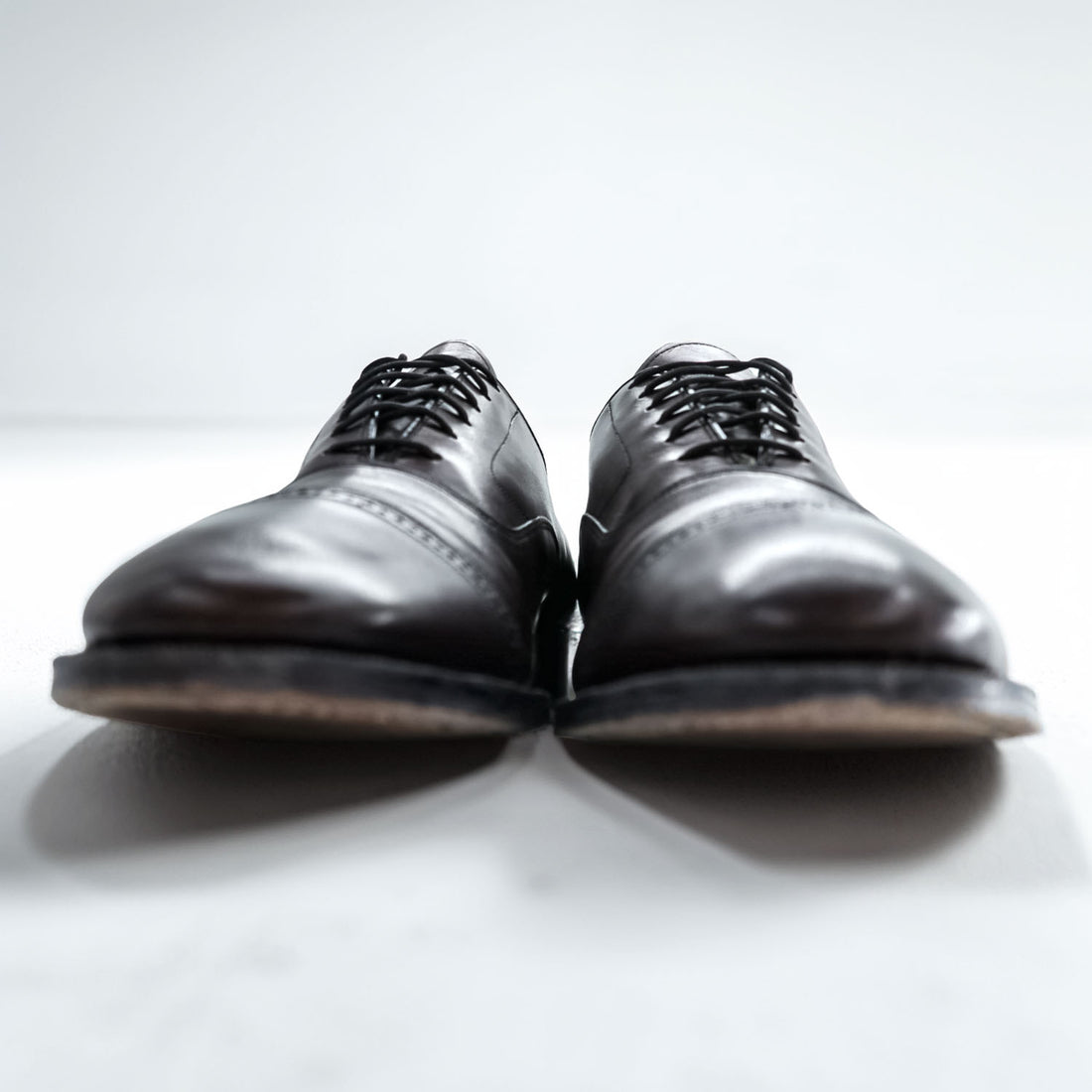 Johnston & Murphy Brown Leather Cap Toe Oxford Dress Shoes Men’s US 9.5 D/B Made in India