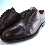 Johnston & Murphy Brown Leather Cap Toe Oxford Dress Shoes Men’s US 9.5 D/B Made in India