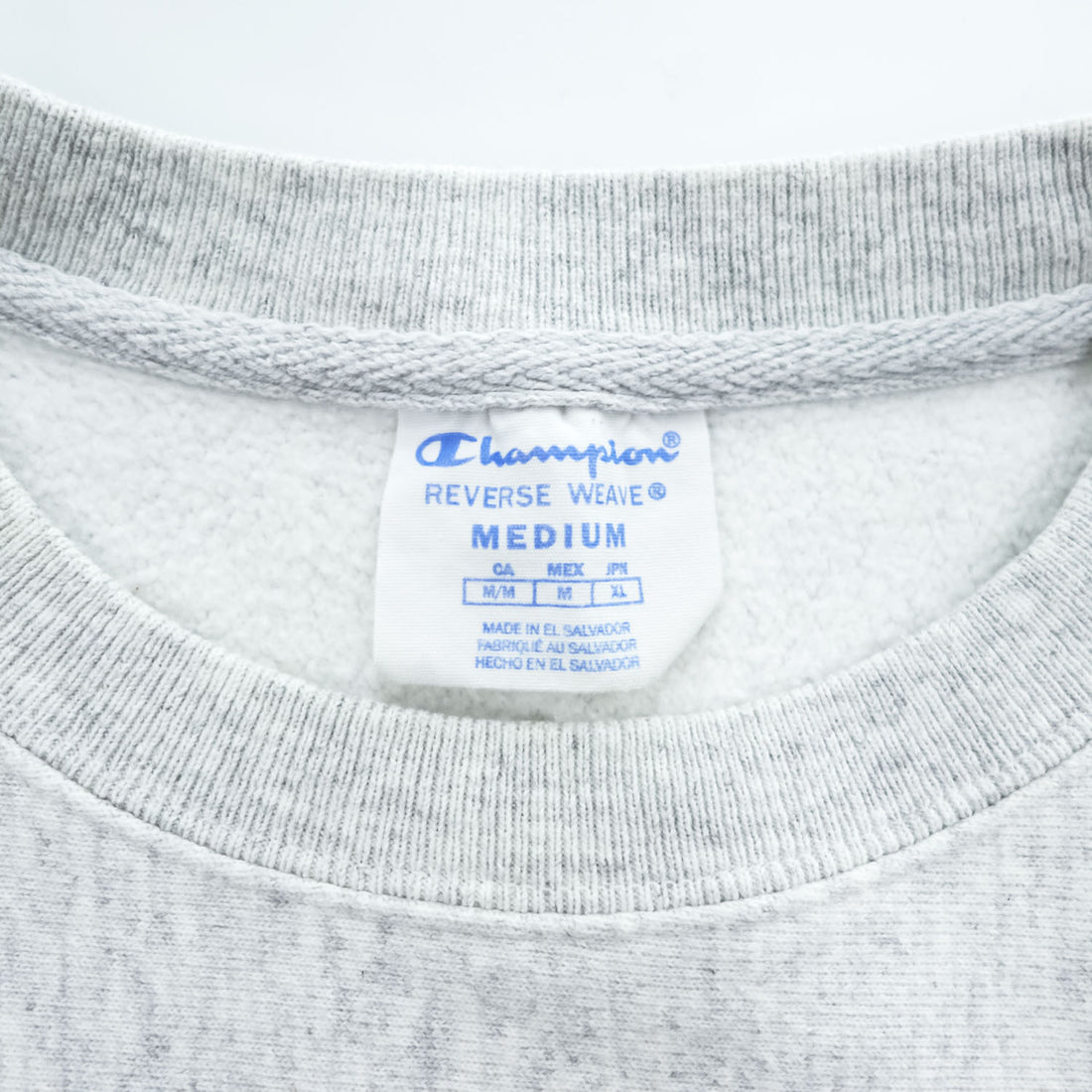 Champion Reverse Weave Gray Crewneck Sweatshirt Made in El Salvador