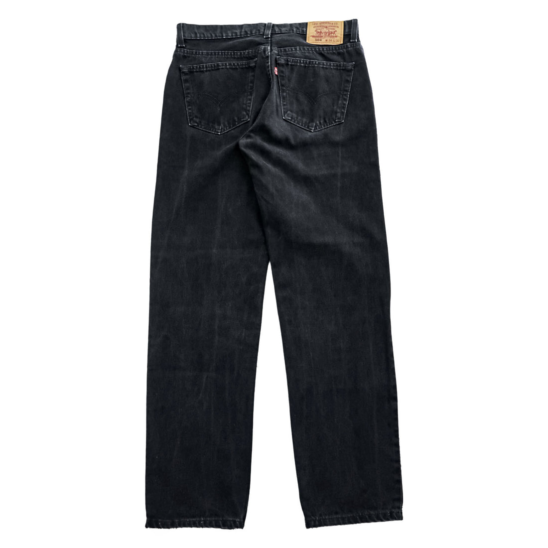Levi's 90年代 ヴィンテージ 504 ルーズストレート ブラックデニムパンツ ジーンズ L ボタン裏341 ジッパーフライ 504 0260 オーストリア製