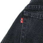 Levi's 90年代 ヴィンテージ 504 ルーズストレート ブラックデニムパンツ ジーンズ L ボタン裏341 ジッパーフライ 504 0260 オーストリア製